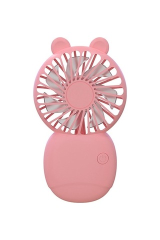Yaz Taşınabilir Mini Fan Küçük Cep Fanı Karikatür Fan El Tipi Fan Açık Hava Mini Elektrikli Fan, Pembe 9609 Renkli