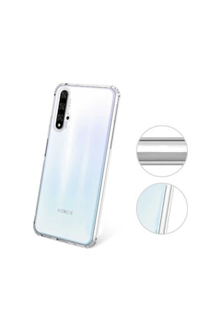 Huawei Nova 5t Kılıf Zore Nitro Anti Shock Silikon Renksiz