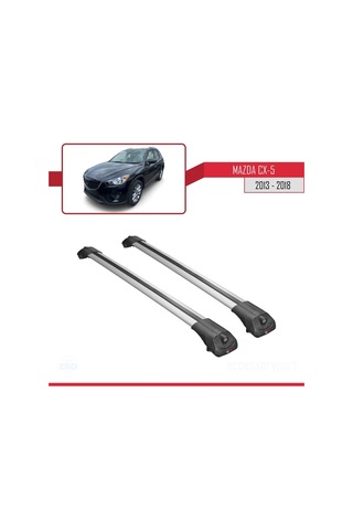 Mazda Cx-5 2013-2018 Arası İle Uyumlu Ace-1 Ara Atkı Tavan Barı Gri