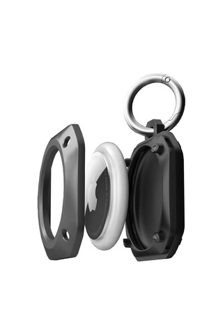 Lexroo Buff Tagsafe Proshield Taşınabilir Anahtarlık Airtag Uyumlu Kılıf Black Standart