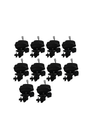 10 Adet Tekne Motoru Kahve Karıştırıcı, Paslanmaz Çelik Klipsli İçecek Karıştırıcı, Siyah