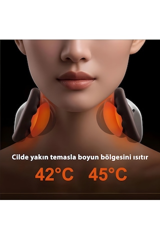 Z10 Isıtmalı Boyun Ve Omuz Masaj Aleti 3 Modlu Type-c Şarjlı Kablosuz Boyun Masaj Cihazı Beyaz