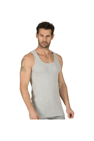Özkan Underwear 6 Adet Özkan Erkek Ribana Atlet 11406 Gri