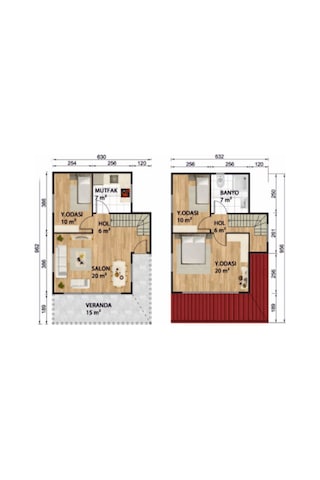 Ballife Prefabrik 101 M2 Standart Dubleks Prefabrik Konut