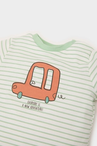 DeFacto Erkek Bebek Yenidoğan Bisiklet Yaka Araç Baskılı Uzun Kollu Çıtçıtlı Body E2456A525SPER105 Ekru