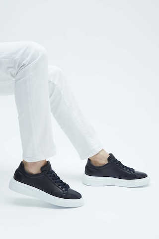 Tamer Tanca Erkek Hakiki Deri Lacivert Sneakers & Spor Ayakkabı 04 2501 Erk Ayk Y23 Lacı Fltr Lacivert