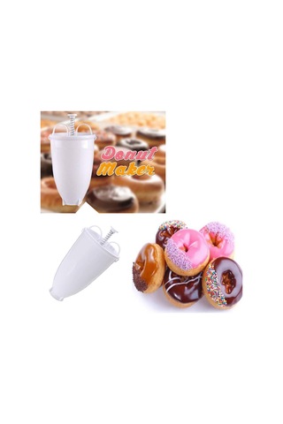Donut Makinesi, Plastik, Beyaz, 10 X 10 X 18 Cm Pxcl Beyaz