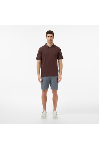 Nautica Erkek Kahverengi Regular Fit Çizgili Polo Yaka T-shirt Çizgili K65232t Kahverengi