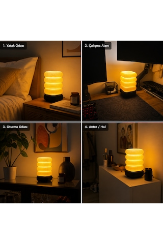 Soft Glow Masa Lambası - Fiş Bağlantılı Krem