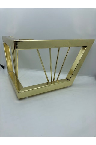 Metal, 15 24 24 Gold Kaplama Parlak Koltuk, Mobilya Ayağı 4 Adet Gold Kaplama