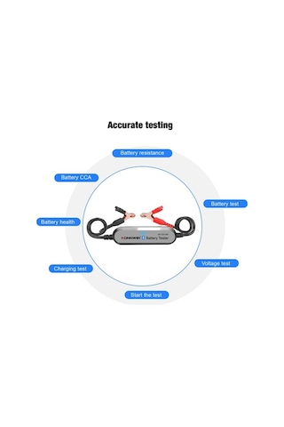 Novahub Konnwei Bk200 Araç Akü Test Cihazı - 6v/12v/24v Motor, Çim Biçme Makinesi Ve Gemi Aküleri İçin Bt Destekli Analizör
