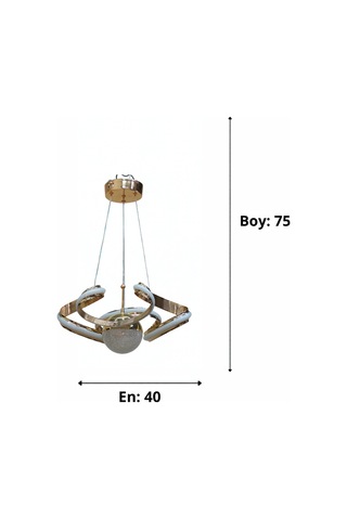 Mini Dron Büyük Modern Ledli Avize Çizgili 3 Renk Power Ledli Gold Kaplama Çoçuk Odası Yatak Odası Mutfak
