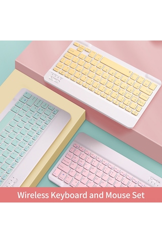 Springsun "ultra İnce Kablosuz Klavye - İphone Uyumlu, İpad Ve Bilgisayarlar İçin Uzun Pil Ömrü İle 44 Saat Kullanım"