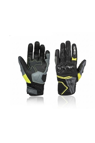 Nukrotech Nukro Draven 3 Mevsim Deri Eldiven Sarı 2xl