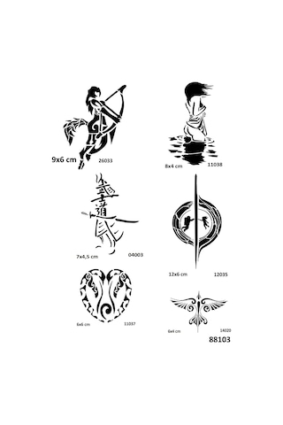 Aşk Ve Karadelik Spray Tattoo Geçici Dövme Seti Dark Siyah Sprey