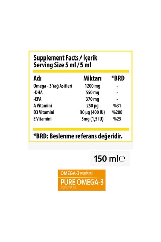 Bork Multivitamin Şrp 150 Ml Ve Omega-3 Takviye Edici Şrp 150 Ml