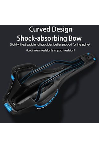 Tenfowee West Bıkıng Yol Bisikleti Sele - Orta Boşluklu, Havalandırmalı, Konforlu Ve Dayanıklı Siyah Sarı Renk Çok Renkli