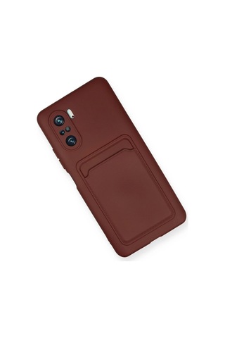 Newface - 214 - Xiaomi Mi 11i Kılıf Kelvin Kartvizitli Silikon - Csmo-tex - - Bordo