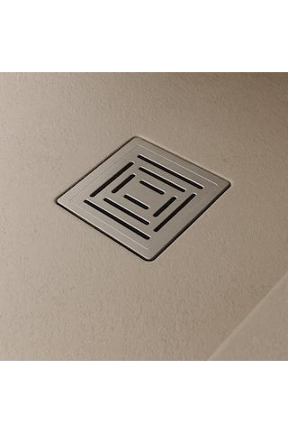 V-flow Kare 5606980 Duş Kanalı, Yandan Çıkışlı, 10x10 Cm, Dk 800 Kapak, Parlak Krom 4 Renk