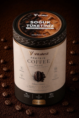 Protein Coffee 200g - Günlük Kahveni İçerken 14g Protein Al Whey Protein Ve Gerçek Kahve Granül