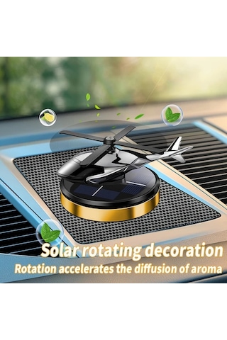 Cloud011 Solar Enerjili Helikopter Dekoru Ocean Blue 2 Aromalı Halka Araç Kokusu