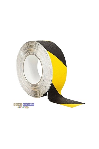 Merdiven Kaydırmaz Bant 5cm X 25m Merdiven Kaymaz Sarı Siyah Bant Marketim