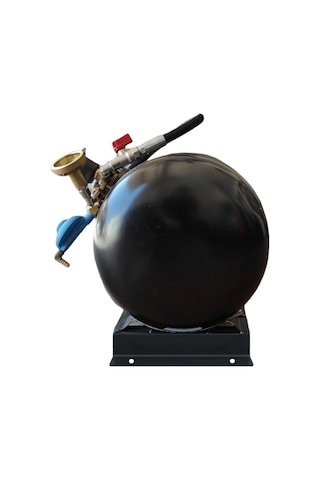 Karavan Lpg Tankı Yatay 22 Litre Kullanıma Hazır Set Siyah