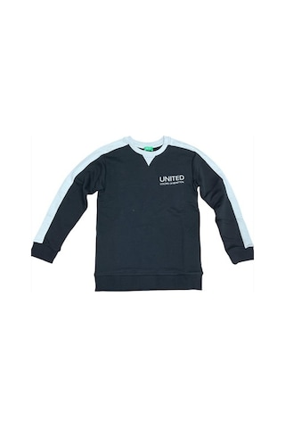 United Colors Of Benetton Benetton Erkek Çocuk Sweatshirt Bnt-b21606 Siyah