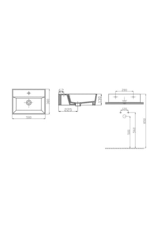 Alvit Architect Tezgah Üstü Lavabo 38 x 50 CM Mat Siyah