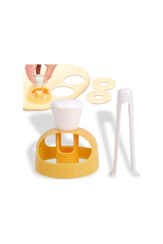 Donut Maker Cutter - Dıy Donut Kalıbıyla Yaratıcı Kek Pişirme Aracı Kiti Ve Bisküvi Ve Hamur İşleri İçin Pençeli Pençeli Çok Renkli
