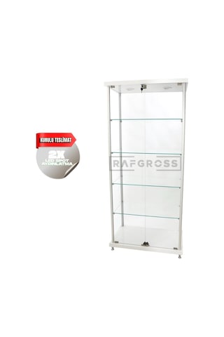 Kurulu Teslimat,camlı Dolap, Camlı Vitrin Byz 30x70x175 Kurulu Teslimat,camlı Dolap, Camlı Vitrin Byz 30x70x175