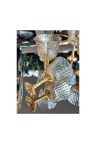 Ayaklı Kahve Yanı Bardağı-80 Cc Tkebt Amber Çok Renkli