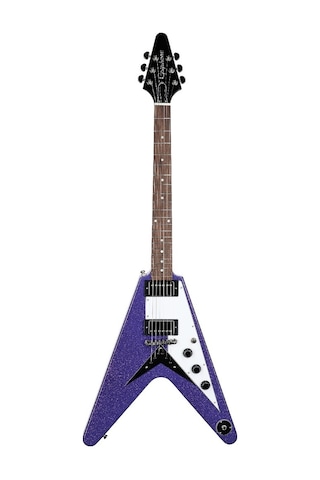 Epiphone Exclusive Flying V Elektro Gitar Purple Sparkle
