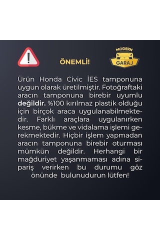 Honda Civic 96-98 Typer Ek Civic Typer Ek Civic Ön Lip Ön Karlık