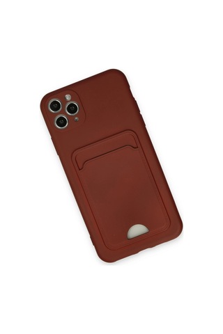 iPhone Uyumlu 11 Pro Max Kılıf Kelvin Kartvizitli Silikon - Bordo