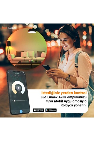 Juo Lumex Akıllı Ampul 9W Led Rgb Wifi & Bluetooth
