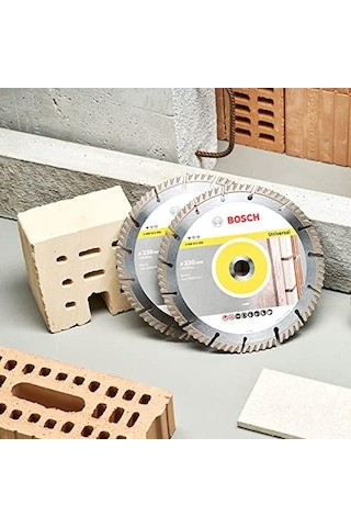 Professional Accessories Standard Seri Genel Yapı Malzemeleri İçin Turbo Segmanlı Elmas Kesme Diski 115 Mm, Gri
