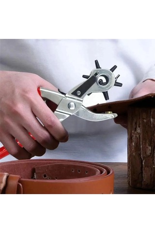 Kemer Delme Makinası Pratik 6 Başlıklı Kemer Delme Aleti Metal Kemer Delme Aparatı Diğer
