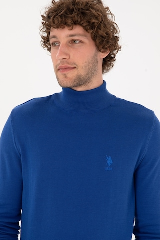 U.S. Polo Assn. Erkek Slim Fit Yarım Balıkçı Yaka Saks Kazak 50288887-VR045