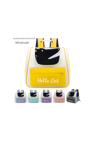 Hangfox Yeşil 5021 Kedi Sırt Çantası - Havlu Materyal, Farklı Kullanim Seçenekleri, Geniş Hacimli, Taşınabilir Outdoor Pet Çantası