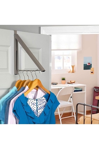 Dancemonkey Cbtx Matkapsız Metal Kapı Kancası, Katlanabilir Elbise Askısı Ve Düzenleyici - Beyaz Beyaz