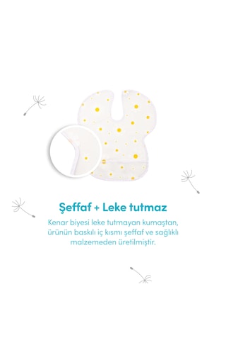 Sevi Bebe Büyük Cepli Eva Önlük Papatya Beyaz