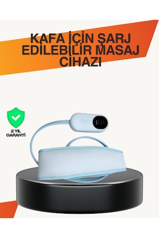 Evde Spa Etkisi Sunan Isıtmalı Baş Masaj Cihazı Açık Bej