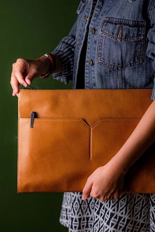 Ryoko Kyoto Folio 13" Deri Laptop Ve Günlük Evrak Kılıfı Evrak Çantası Kahverengi
