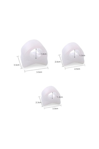 10 Çift Baş Parmak Ortezi Ayırıcı Yumuşak Ve Rahat Ayak Bakımı Kılıfı Transparan M