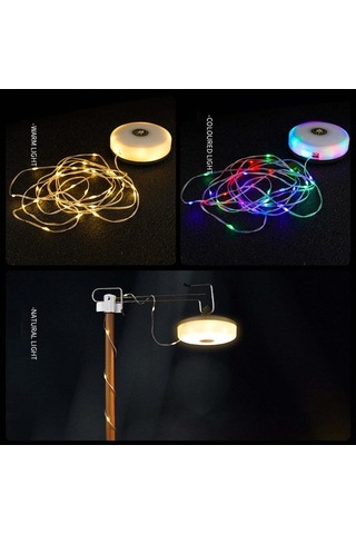 Dancemonkey Pc+abs Malzeme İle Yapılmış, 1800mah Bataryalı, Micro-şarjlı, 200 Lümen Led Kamp Lambası Beyaz Beyaz