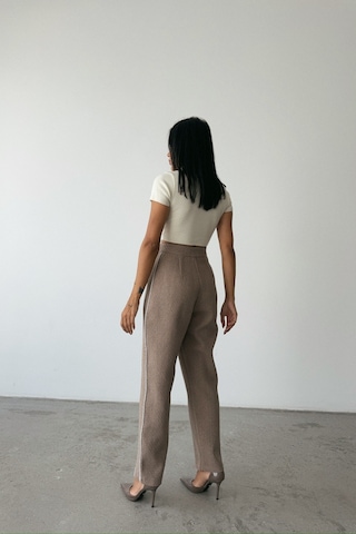 Modasize Chanel Pantolon Yan Biyeli - Vizon Vizon