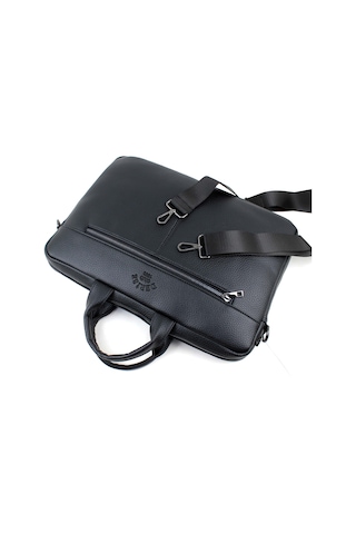 Siyah Omuz Askılı Dosya Evrak 15.6 İnc Laptop ve Evrak Çantası Siyah