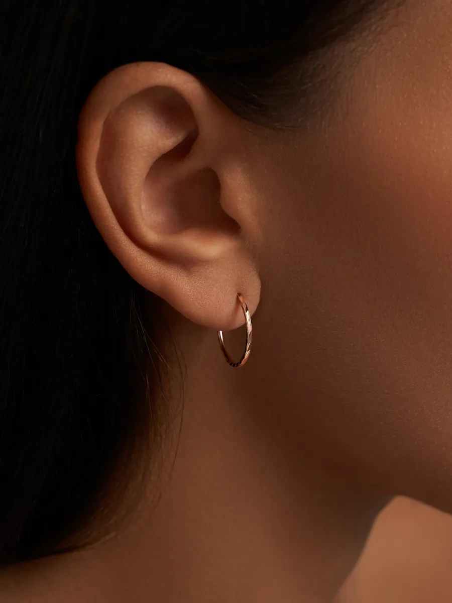 Mıx Jewelry Kongo Halka Küpeler 925 Ayar Gümüş, Çap 15 Mm 123874776 Altın