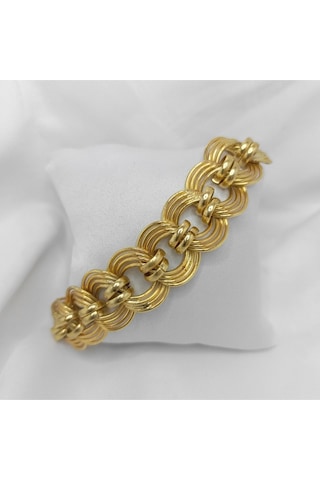 22 Ayar Altın Kaplama Samanyolu Bileklik No:24 Gold